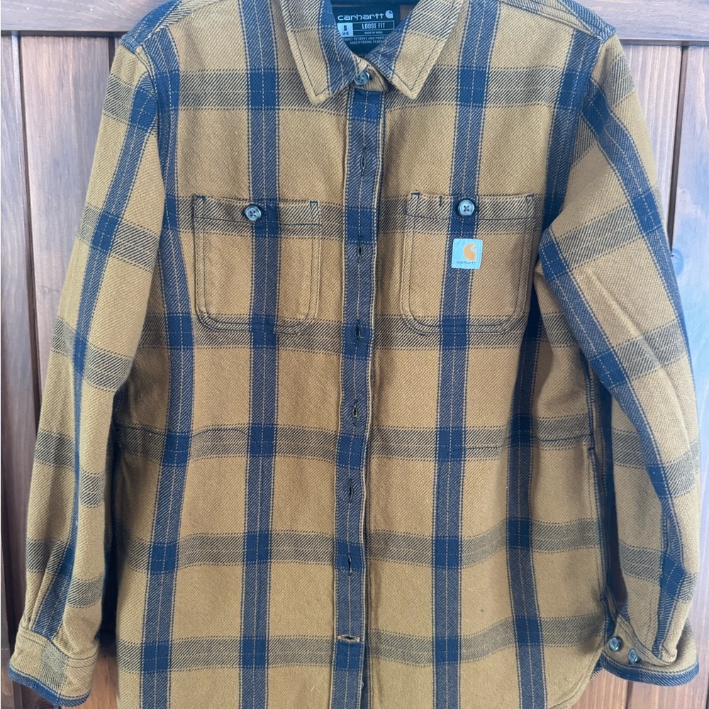 Carhartt Loose Fit Shirt in Brown and Black